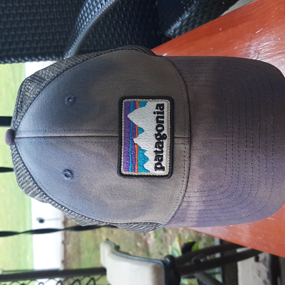 Patagonia Multi Color Hat Snapback Mesh Purple and Blue